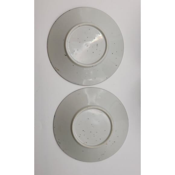 Set of 2 Blue and Brown Floral Patterned Demitasse Espresso cups with saucers - Picture 4 of 5